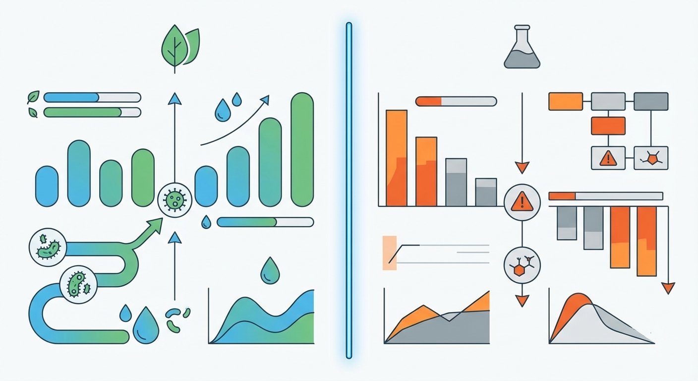 Efektivitātes salīdzinājums starp bioloģiskajām baktērijām un parastajiem līdzekļiem