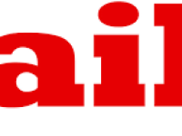 Logotipas su stilizuota raide „A“ žaliai ir mėlynai bei užrašu „aibe“ raudona